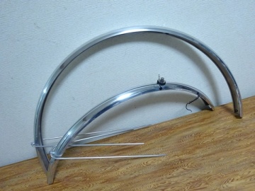 ▲本所　アルミフェンダー前後セット　700C用　年式古い▲1280