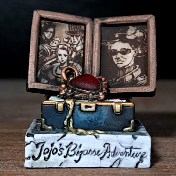 エイジャの赤石&写真立て　リペイント/ジョジョの奇妙な冒険/キャラヒーローズ/フィギュア/リメイク/カスタムペイント/jojo figure repaint