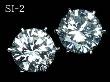 ZK17470SS【1円～】新品【RK宝石】《Diamond》SI-2 GOOD 極上ダイヤモンド 大粒0.624ct / 0.613ct K18WG 超高級 一粒ダイヤ ピアス