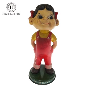 １円スタート FUJIYA 不二家 ペコちゃん 首振り人形 本体 昭和 フィギュア レトロ アンティーク コレクション 雑貨 置物