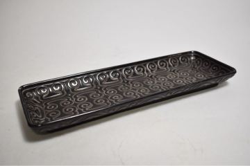 【英】A631 時代 倶利軸盆 D35.8㎝ 日本美術 中国 朝鮮 盆 木製 漆器 漆芸 木工芸 骨董品 美術品 古美術 tr