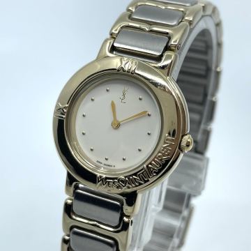 1円〜【イヴ・サンローラン 腕時計】動作未確認 綺麗 腕時計 YSL Yves Saint Laurent イヴサンローラン クォーツ ゴールド コンビ