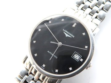 1円 ロンジン L4.809.4 SS ブラック文字盤 腕時計 ボーイズ 稼働 AT 3446719
