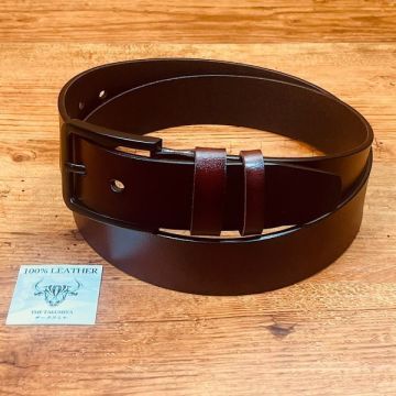 ブラウン 茶 牛革 イタリアンレザー ベルト フリーサイズ　カジュアル　メンズ ベルト ビジネス 紳士 スーツ 新品 1円 一円 バックル