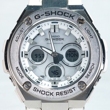 美品 CASIO カシオ G-SHOCK ジーショック G-STEEL 腕時計 GST-W310-7AJF 電波ソーラー タフソーラー アナデジ マルチバンド6 動作確認済