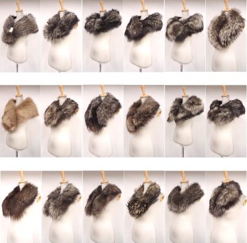 まとめて【 シルバー系FOX 18点セット 】高級毛皮 フォックス ショール(ストール) 18本組◆SAGA・成人式 和装 着物 等 ◆同梱不可 ◆S148