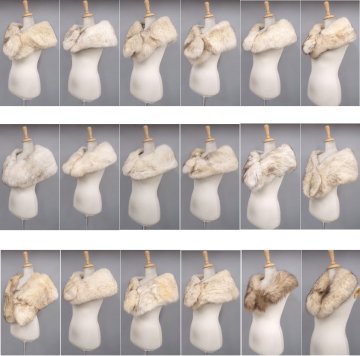 まとめて【 白系FOX １８点セット 】高級毛皮 フォックス ショール(ストール) １８本組◆SAGA・成人式 和装 着物 等 ◆同梱不可 ◆S149