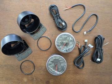 直径約65ｍｍ　水温計　油温計　セット