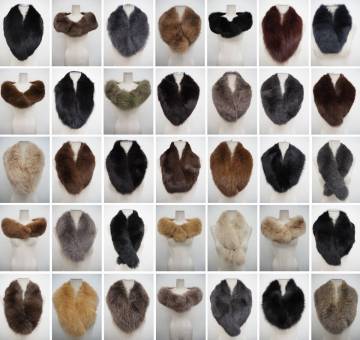 ■染めブルーフォックス■ティペット/ショール■まとめ35本セット■同梱不可■材料/転売用■