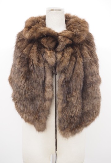 ☆ロシアンセーブル☆ケープ☆130cm&times;40cm☆ヤーン加工☆