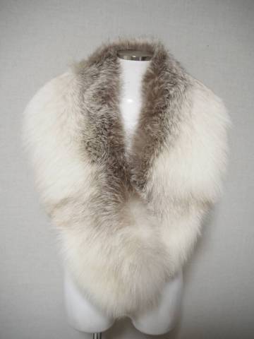 ■プラチナフォックス■ショール■20cmｘ114cm■SAGAシルバー■