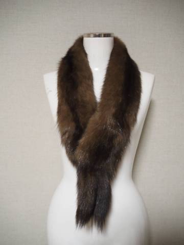 ■セーブル■ティペット■9cmｘ110cm■両面仕様■テール付き■