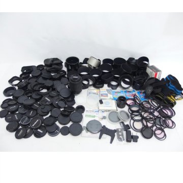 1円【ジャンク】 カメラ アクセサリー まとめて 大量 キャップ/フード/レンズフィルター/04