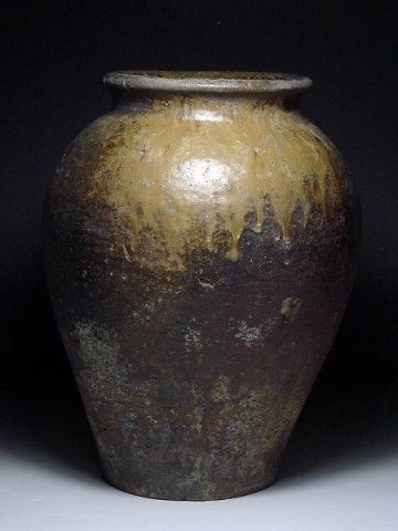 1426H10*2C▲古備前？信楽焼? 古壺 自然釉? 花瓶 花器 花生け 花活け 華道具