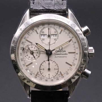 1円 オメガ スピードマスター 自動巻き 腕時計 メンズ クロノグラフ トリプルカレンダー 稼働 OMEGA Speedmaster