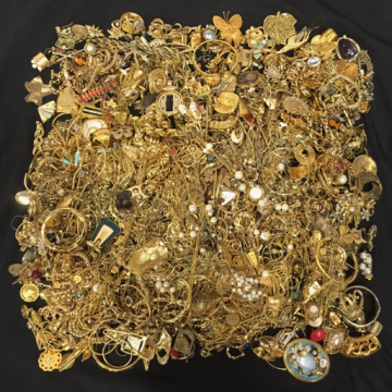 1円 トップ金具 K18 含ゴールドカラーメッキ ブローチ 他 ピアス ネックレス 等 アクセサリー 大量まとめ 総重量約9kg