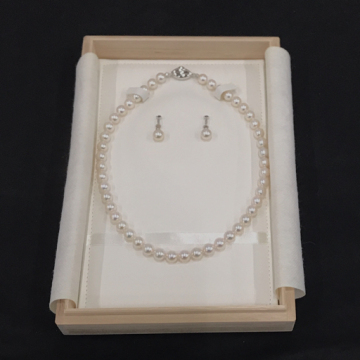 花珠真珠 真珠 パール ネックレス / イヤリング 約8cm珠 総重量約44.2g レディース アクセサリー