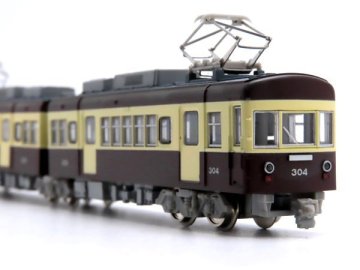 1円～★質流れ★MODEMO 江ノ島電鉄 300形 チョコ電塗装 (M車) NT40 28140 走行状態確認済 Nゲージ 鉄道模型 連接車 江ノ電 ハセガワ 美品