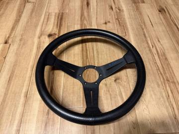 (美品)ナルディ NARDI タイプラリー 34パイ 340mm ブルーステッチ 限定品 パンチングレザー ディープコーン ステアリング ハンドル 