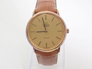 ジャンク オメガ デビル 18K 金無垢 メンズ クォーツ