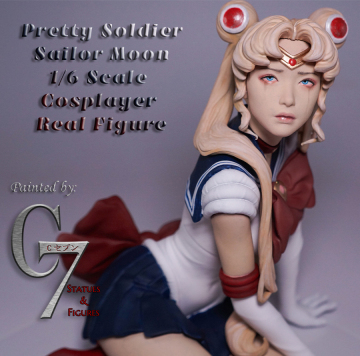 1/6 スケール　美少女戦士セーラームーン　コスプレイヤー　リアルフィギュア　ガレージキット　　塗装完成品