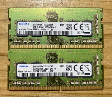 Samsung PC4-21300 DDR4 2666V 16GB (8GB*2枚) メーカー純正 ノートPC用 メモリ2枚セット 