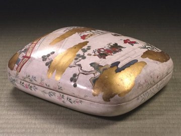 &nabla;花&nabla;江戸時代後期～明治の有職御道具 胡粉彩色唐子遊戯図嵯峨有職文庫 肉筆絵 公家宮中御調度 雛道具 華麗な色彩と抜群の描き込みの名品