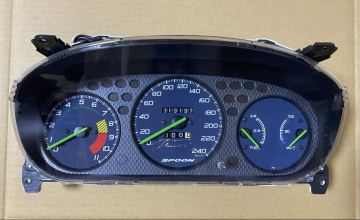 超希少 美品 ★SPOON SPORTS EK9 シビックタイプR フルスケール メーター スプーン EK9 EK4 EK3 EM1 EJ7 市嶋ファウンダー直筆サイン入り