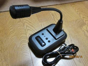 アドニス、AMー５０８、マイクコンプレッサー付きスタンドマイク、ケンウッド対応コード付き、８ピン、電池付き（中古動作品）