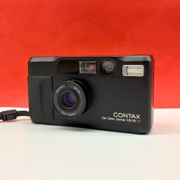 T10 防湿庫保管品 CONTAX T2 Carl Zeiss Sonnar F2.8 38mm T* Limited ブラック コンパクトフィルムカメラ 動作品 1円~ コンタックス