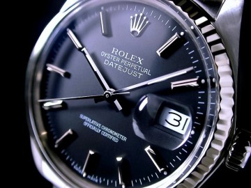 ★超美品 ROLEX ロレックス 18金WGフルーテッド ブラック Ref.16014 Cal.3035 デイトジャスト オイスターパーペチュアル 綺麗★