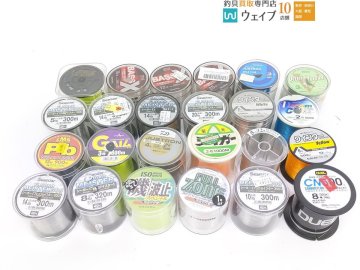 ダイワ バス-X フロロ 12lb・バス-X フロロ 25lb、クレハ シーガー フロロマイスター 8lb 2号、山豊テグス ガイム 3号 他 計24点