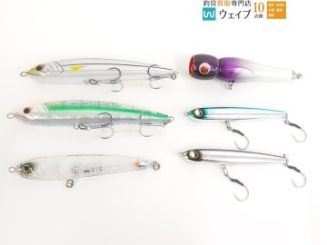 パームス グランバイツ ラッシュダイブ 240、デュエル ハードコア バレットダイブ 200F 他 トップウォータープラグ 6点