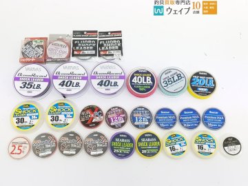 バリバス オーシャンレコード ショックリーダー 35lb、クレハ シーガー プレミアムマックス ショックリーダー 34lb 他 計27点