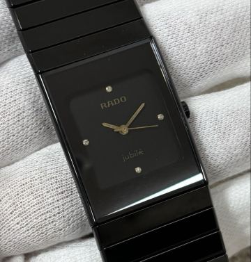 010931★RADO/ラドー★Jubil/ジュビリー★DIASTAR/ダイヤスター★205.0295.3★メンズ腕時計★クォーツ★ブラック★ジャンク