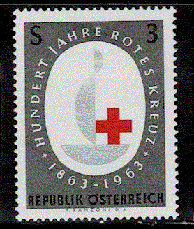 《オーストリア》1963年　国際赤十字100年