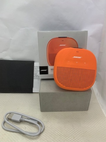 ☆1000円セール☆BOSE ボーズ SOUNDLINK MICRO Bluetooth ポータブルワイヤレス スピーカー オレンジ系◆35415