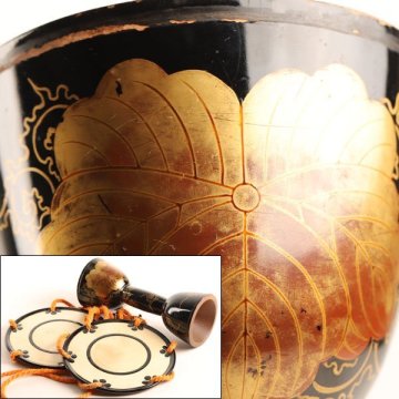 【流】時代和楽器 蒔絵鼓 ケース付 UF159
