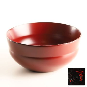 【流】能登輪島塗 箱瀬淳一 面取鉢 共箱 HE208