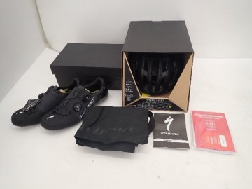 【美品】SPECIALIZED スペシャライズド ビンディングシューズ S-Works 7 RD WIDE/ヘルメット PREVAIL II VENTセット ∽ 7524C-2