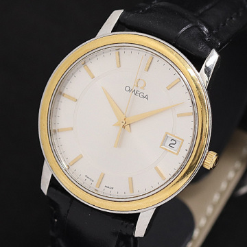 1円 稼働 良品 オメガ デビル プレステージ 4310.31 56459517 QZ シルバー文字盤 メンズ腕時計 0016500 3ERT KMT