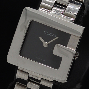 1円 稼働 グッチ 3600L QZ ブラック文字盤 レディース腕時計 2000000 3NBG TAM