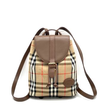 1円 極美品 Burberrys BURBERRY バーバリー ノバチェック シャドーホース ミニリュック リュック バックパック ブラウン