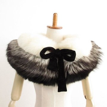 売切り!!★r8fu030814★毛綺麗 Revillon シャドーフォックス&times;シルバーフォックス&times;ブルーフォックス レアデザイン 大判ショール ストール