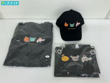08 【現状】 ゲーム 実況者 グッズ まとめ売り 牛沢&times;龍が如く コラボ サコッシュ キャップ Tシャツ Mサイズ 計3点