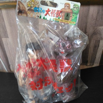 (ZIC876)【未開封】１円～ M-ICHIGO TOY 世紀の大怪獣 フランケンシュタイン バラゴン ピンク系 大怪獣対決セット M1号 ソフビ フィギュア 