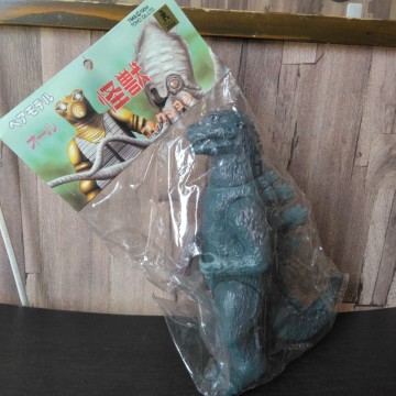 (ZTC658) オール 怪獣 コレクション ベアモデル 初代 ゴジラ ソフビ フィギュア 電車付き TOHO GODZILLA 2002 中古品 未開封品