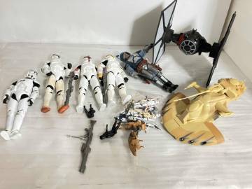 ジャンク ハズブロ スターウォーズフィギュア まとめ売り 可動フィギュア ジャンゴフェット バトルドロイド 最後のジェダイ