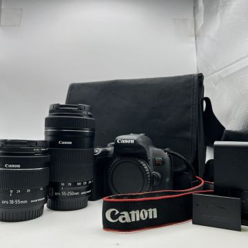 E Canon EOS Kiss X9i キャノン デジタル一眼レフカメラ ダブルズームレンズ DS126661 EFS 18-55mm 55-250mm PR01D EOSバッグ かわせみ