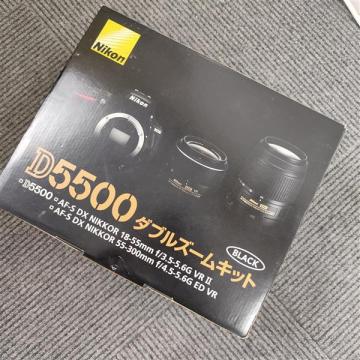 Nikon D5500 一眼レフカメラ 18-55mm 3.5-5.6 G VR 55-300mm 4.5-5.6G ED ダブルズームレンズキット 中古現状品 3846